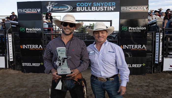2021 PBR Rookie of the Year Eli Vastbinder Wins Third Night of Cody Snyder Charity Bullbustin’